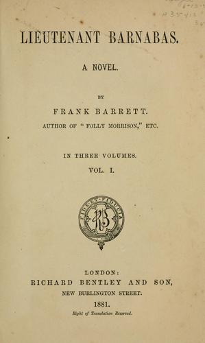 Cover for Lieutenant Barnabas