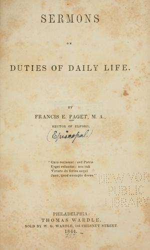 Cover for Sermons on duties of daily life.