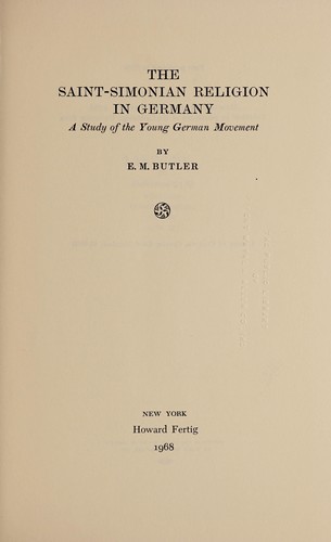 Cover for The Saint-Simonian religion in Germany