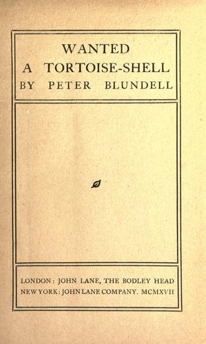 Cover for Wanted, a tortoise-shell