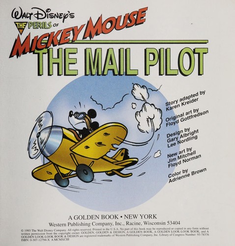 Cover for Walt Disney's the Perils of Mickey Mouse the Mail Pilot