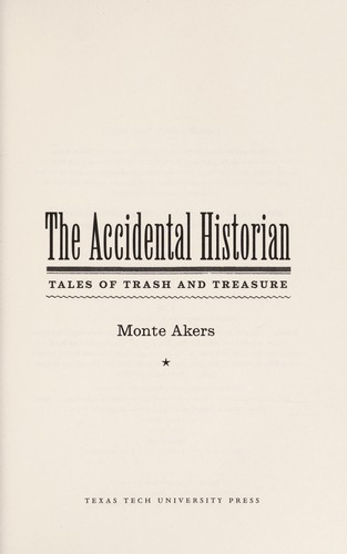 Cover for The accidental historian