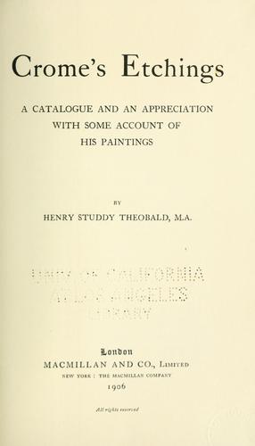 Cover for Crome's etchings