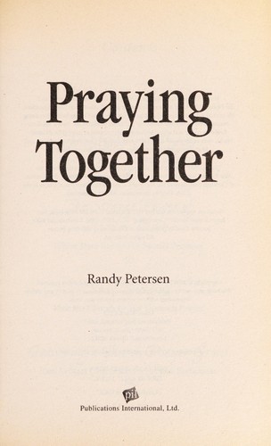 Cover for Praying together