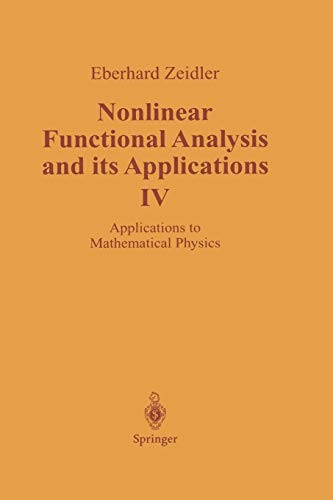 Cover for Nonlinear Functional Analysis and its Applications : IV