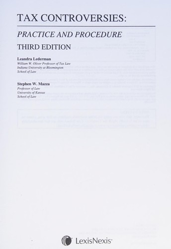 Cover for Tax controversies