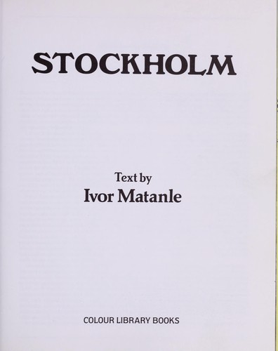 Cover for Stockholm