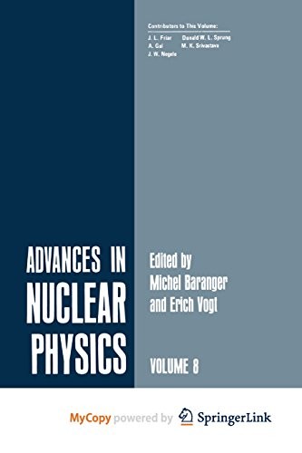 Cover for Advances in Nuclear Physics