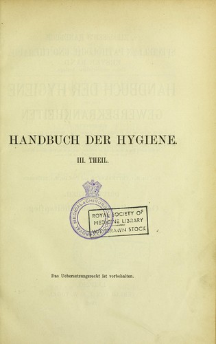 Cover for Oeffentliche Gesundheitspflege