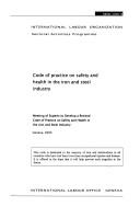 Cover for Code of practice on safety and health in the iron and steel industry
