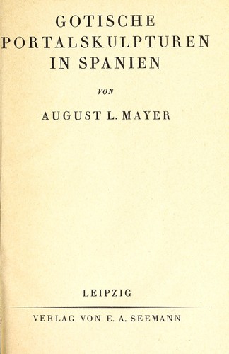 Cover for Gotische Portalskulpturen in Spanien