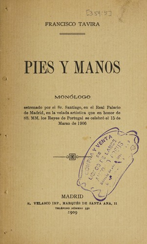 Cover for Pies y manos