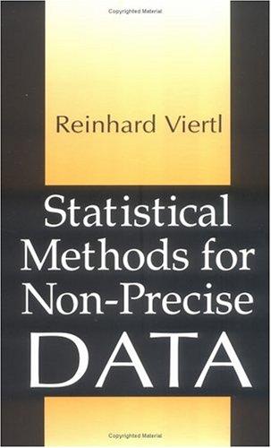 Cover for Statistical methods for non-precise data