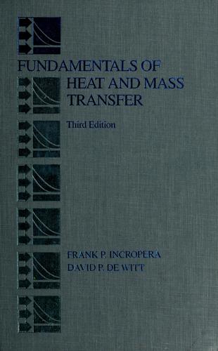 Cover for Fundamentals of heat and mass transfer