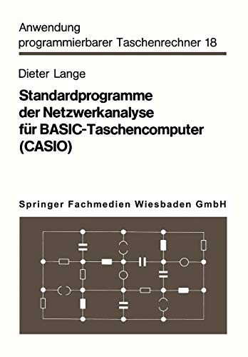 Cover for Standardprogramme der Netzwerkanalyse für Basic-Taschencomputer
