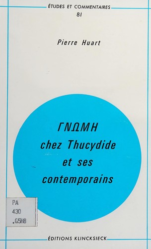 Cover for [Gnōmē] chez Thucydide et ses contemporains