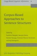 Cover for Corpus-based approaches to sentence structures