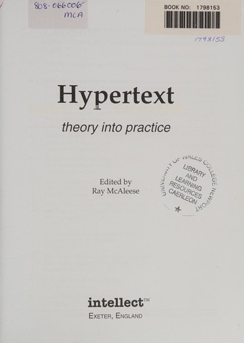 Cover for Hypertext
