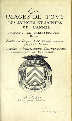 Cover for Les images de tovs les saincts et saintes de l'année, svivant le martyrologe romain
