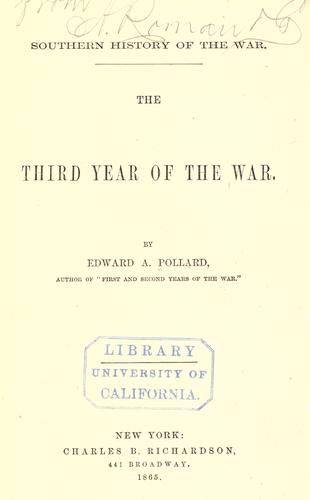 Cover for Southern history of the war.