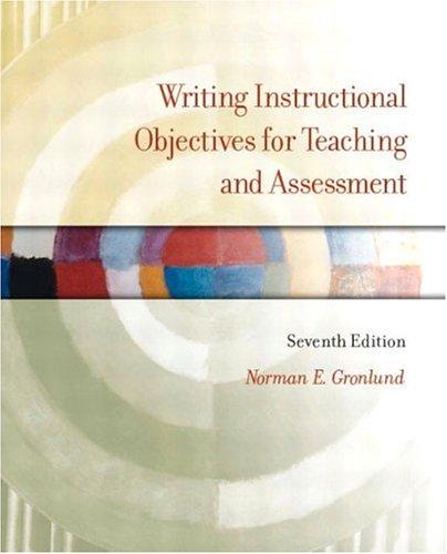 Cover for Writing instructional objectives for teaching and assessment