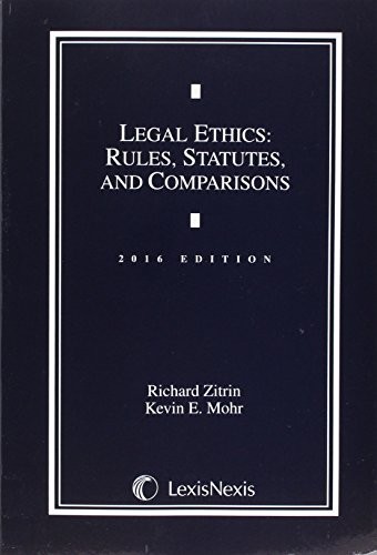 Cover for Legal Ethics 2016