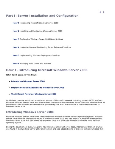 Cover for Sams teach yourself Windows server 2008 in 24 hours