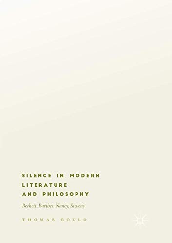Cover for Silence in Modern Literature and Philosophy