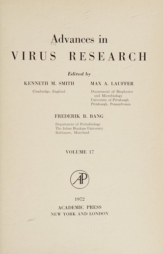 Cover for Advances in Virus Research