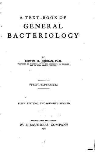 Cover for text-book of general bacteriology