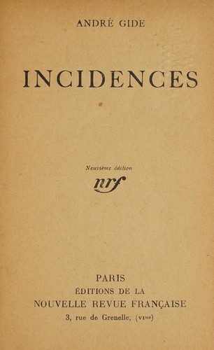Cover for Incidences