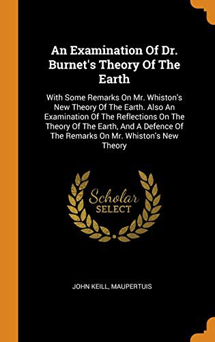 Cover for An Examination of Dr. Burnet's Theory of the Earth