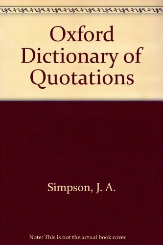 Cover for Oxford Dictionary of Quotations