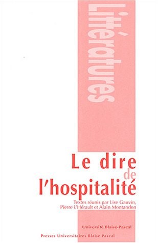 Cover for Le dire de l'hospitalité