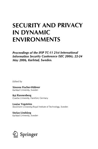 Cover for Security and privacy in dynamic environments