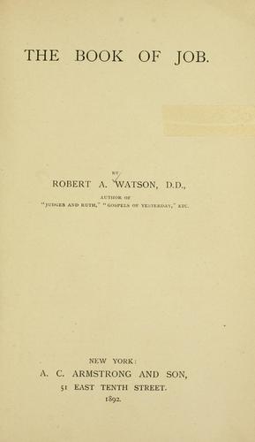 Cover for book of Job.