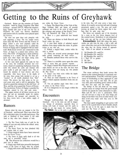 Cover for Greyhawk Ruins (Advanced Dungeons & Dragons module WGR1)