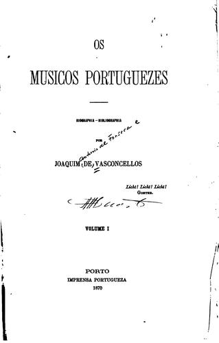 Cover for Os musicos portuguezes: biografia-bibliografia