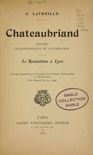 Cover for Chateaubriand