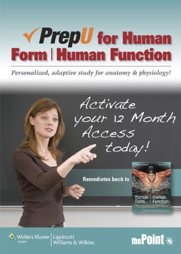 Cover for PrepU for McConnell's Human Form, Human Function