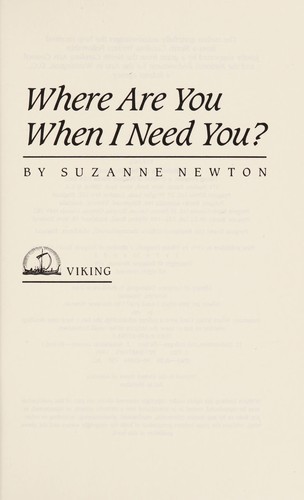 Cover for Where are you when I need you?