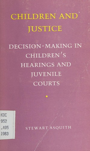Cover for Children and justice
