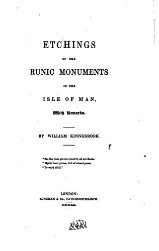 Cover for Etchings of the runic monuments in the Isle of Man, with remarks