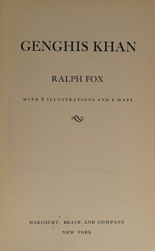 Cover for Genghis Khan.