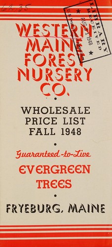 Cover for Wholesale price list, fall 1948