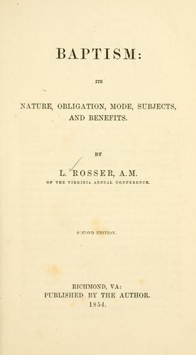 Cover for Baptism