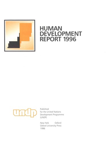 Cover for Human development report.
