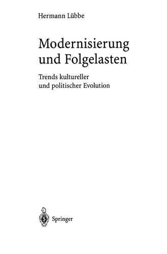Cover for Modernisierung und Folgelasten