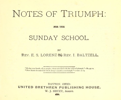 Cover for Notes of triumph