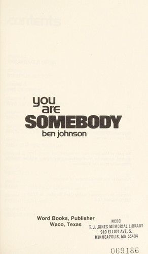 Cover for You are somebody